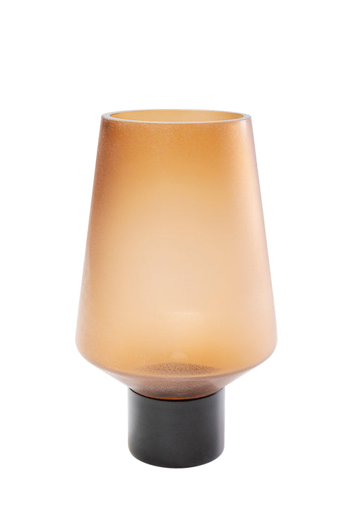 Kare - Vase Noble Ring Amber Matt 26cm