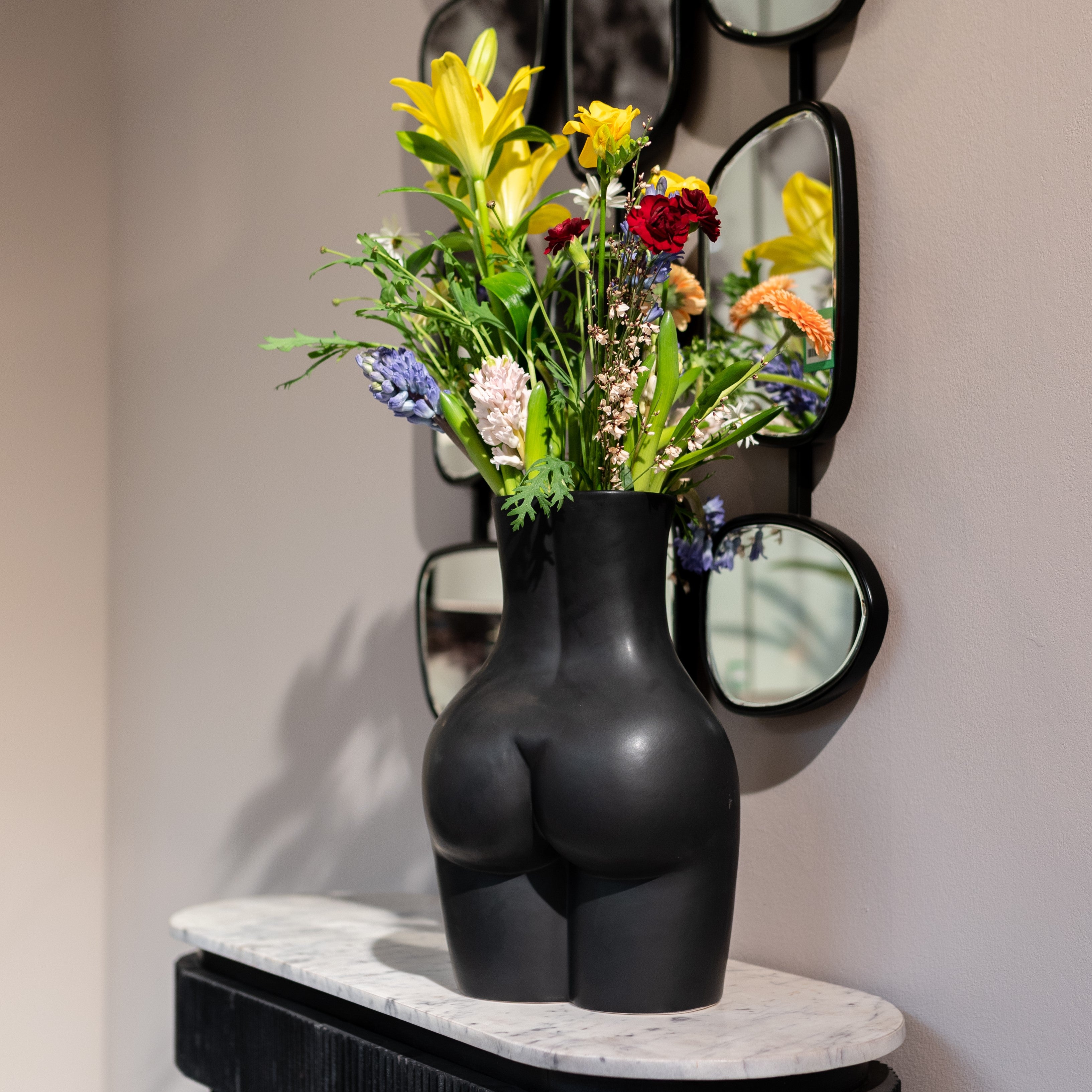 Kare - Vase Donna Black 40cm