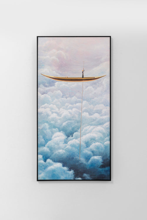 Kare - Framed Picture Cloud Boat 60x120cm
