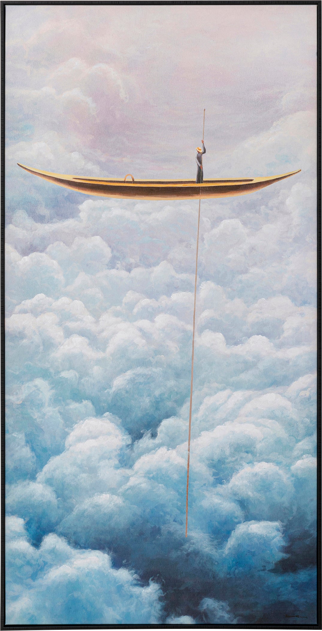 Kare - Framed Picture Cloud Boat 60x120cm