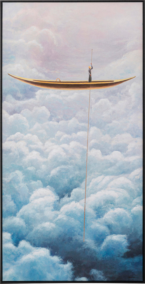 Kare - Framed Picture Cloud Boat 60x120cm