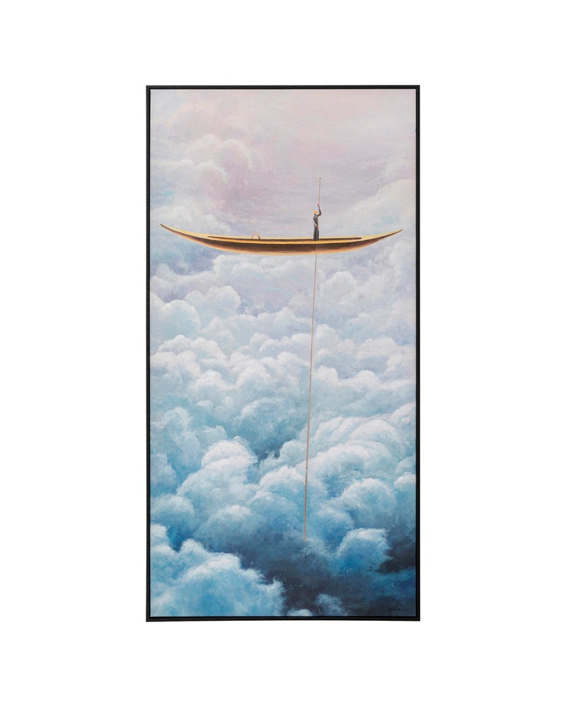 Kare - Framed Picture Cloud Boat 60x120cm