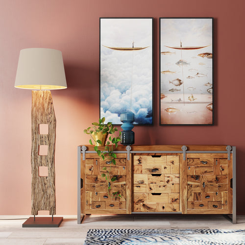 Kare - Framed Picture Cloud Fisherman Boat 60