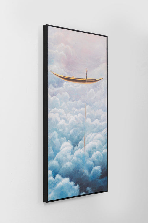 Kare - Framed Picture Cloud Boat 60x120cm