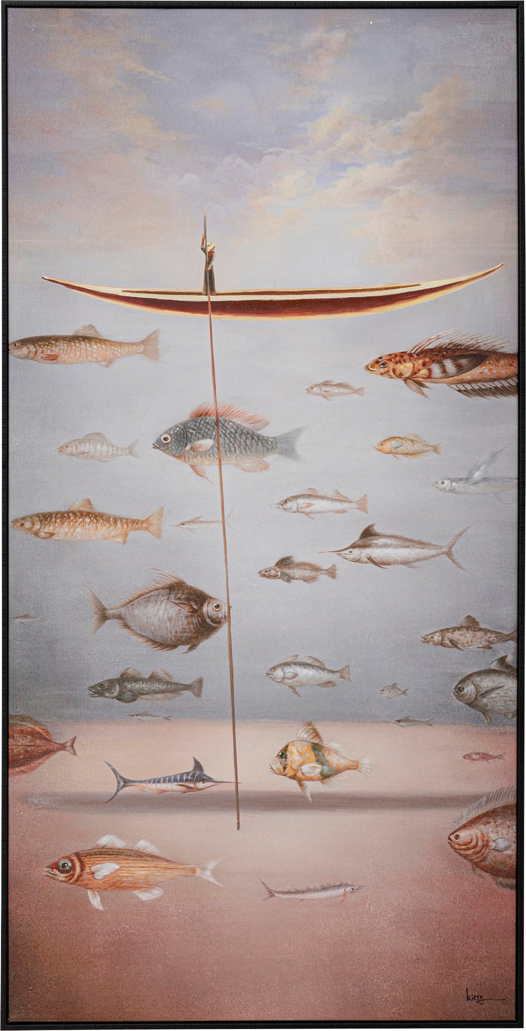 Kare - Framed Picture Cloud Fisherman Boat 60
