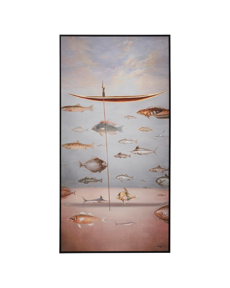 Kare - Framed Picture Cloud Fisherman Boat 60