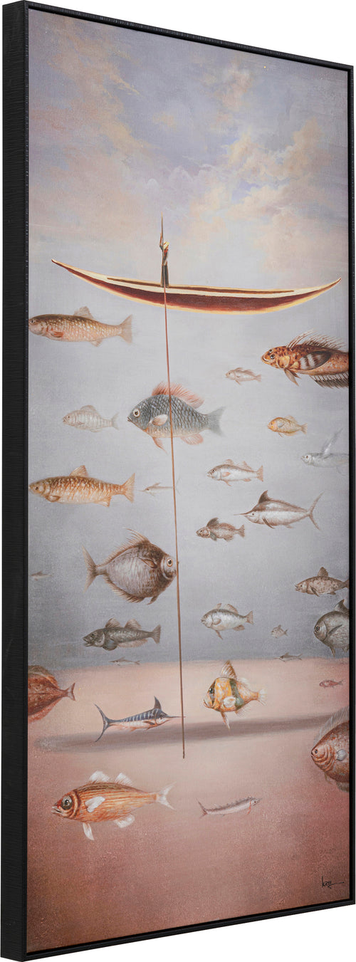 Kare - Framed Picture Cloud Fisherman Boat 60