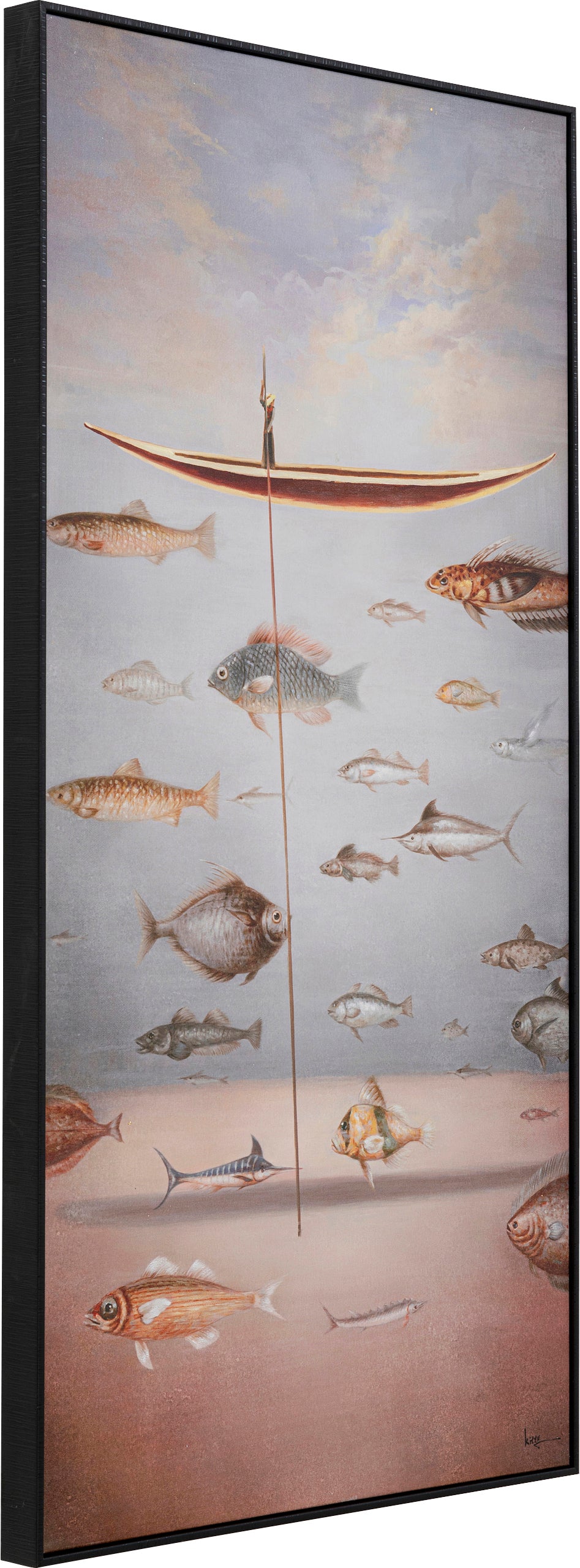 Kare - Framed Picture Cloud Fisherman Boat 60