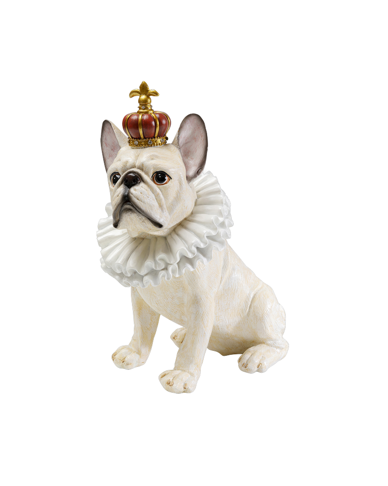 Kare - Deco Figurine King Dog White 33cm