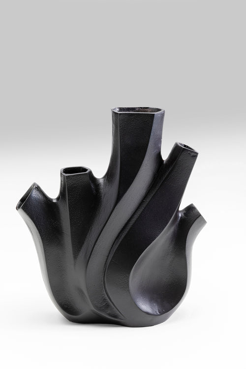 Kare - Vase Flame Black 29cm