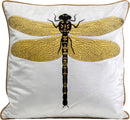 Kare - Cushion Glitter Dragonfly White 40x40c