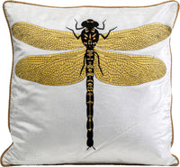 Kare - Cushion Glitter Dragonfly White 40x40c