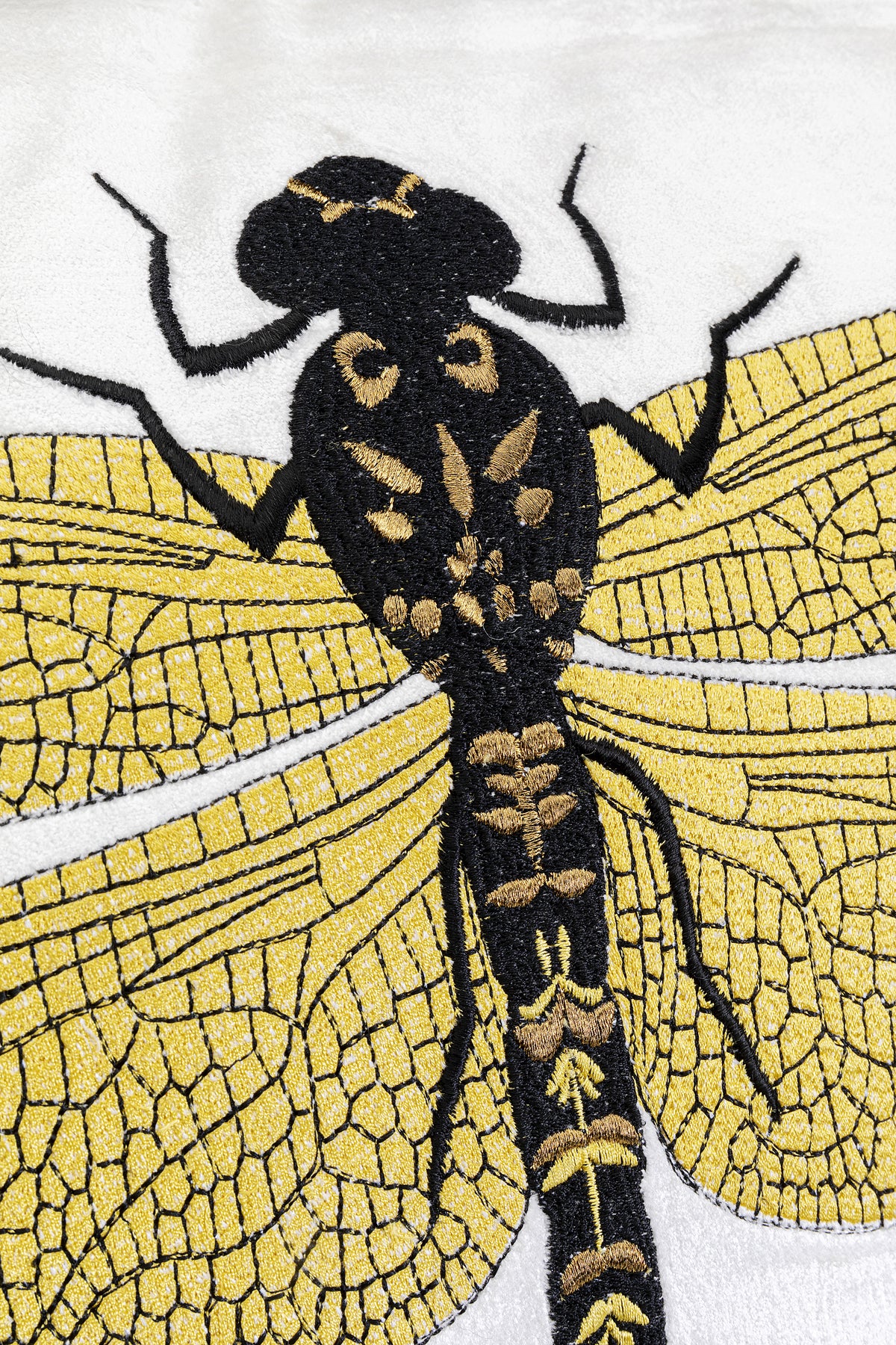 Kare - Cushion Glitter Dragonfly White 40x40c