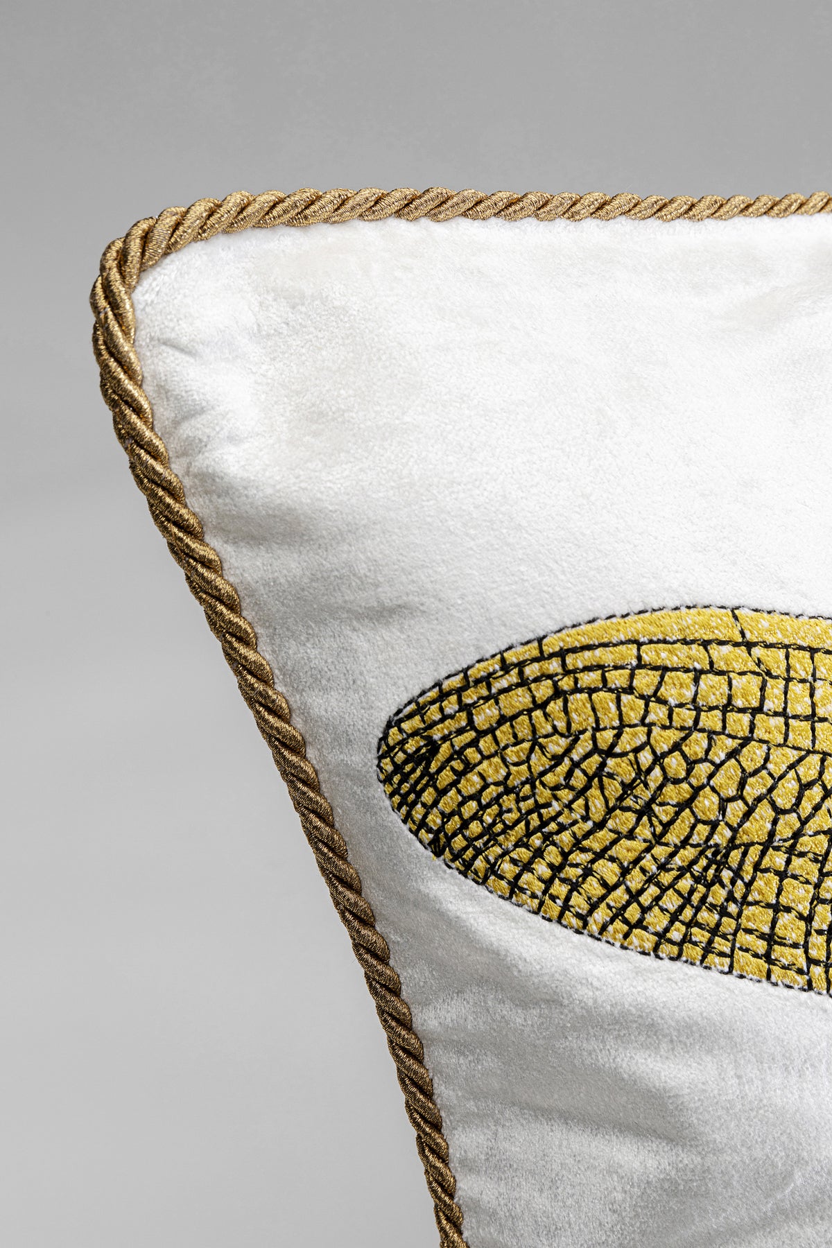 Kare - Cushion Glitter Dragonfly White 40x40c