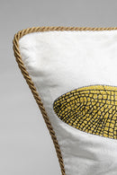 Kare - Cushion Glitter Dragonfly White 40x40c