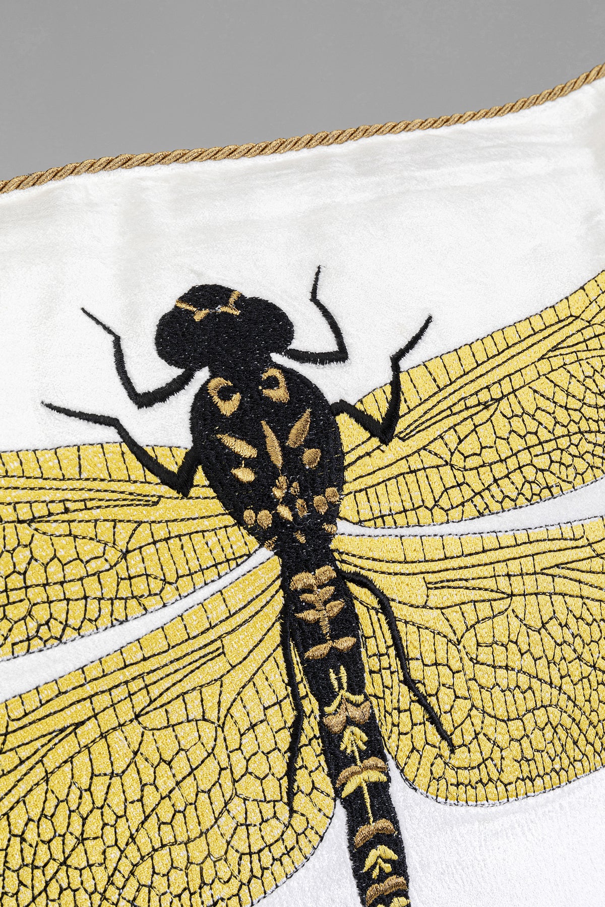 Kare - Cushion Glitter Dragonfly White 40x40c