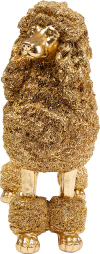 Kare - Deco Figurine Mrs Poodle Gold 34cm