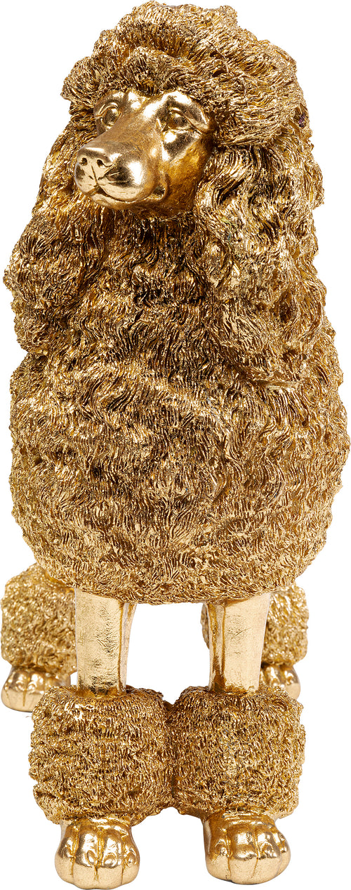 Kare - Deco Figurine Mrs Poodle Gold 34cm