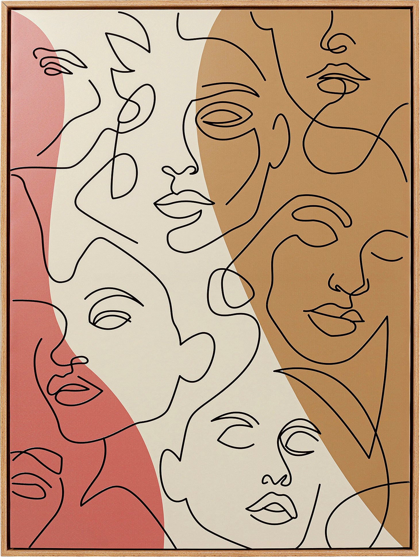 Kare - Framed Picture Faccia Arte Tri Colore