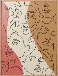 Kare - Framed Picture Faccia Arte Tri Colore