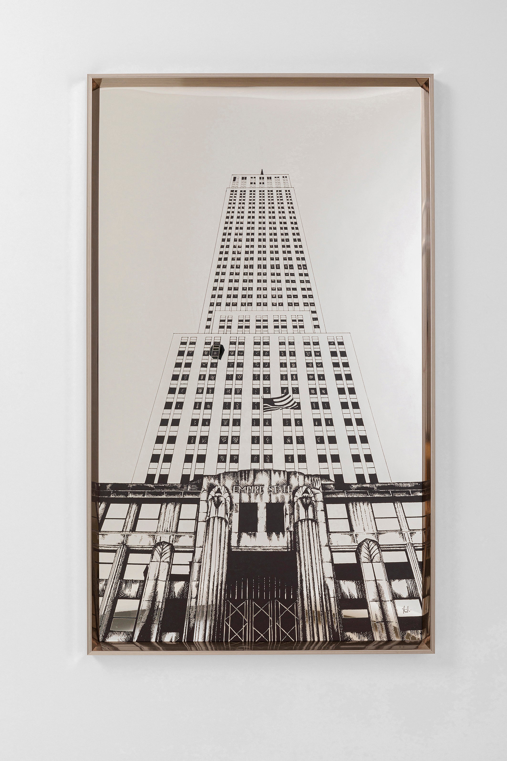 Kare - Framed Picture Empire State Mirror 77x