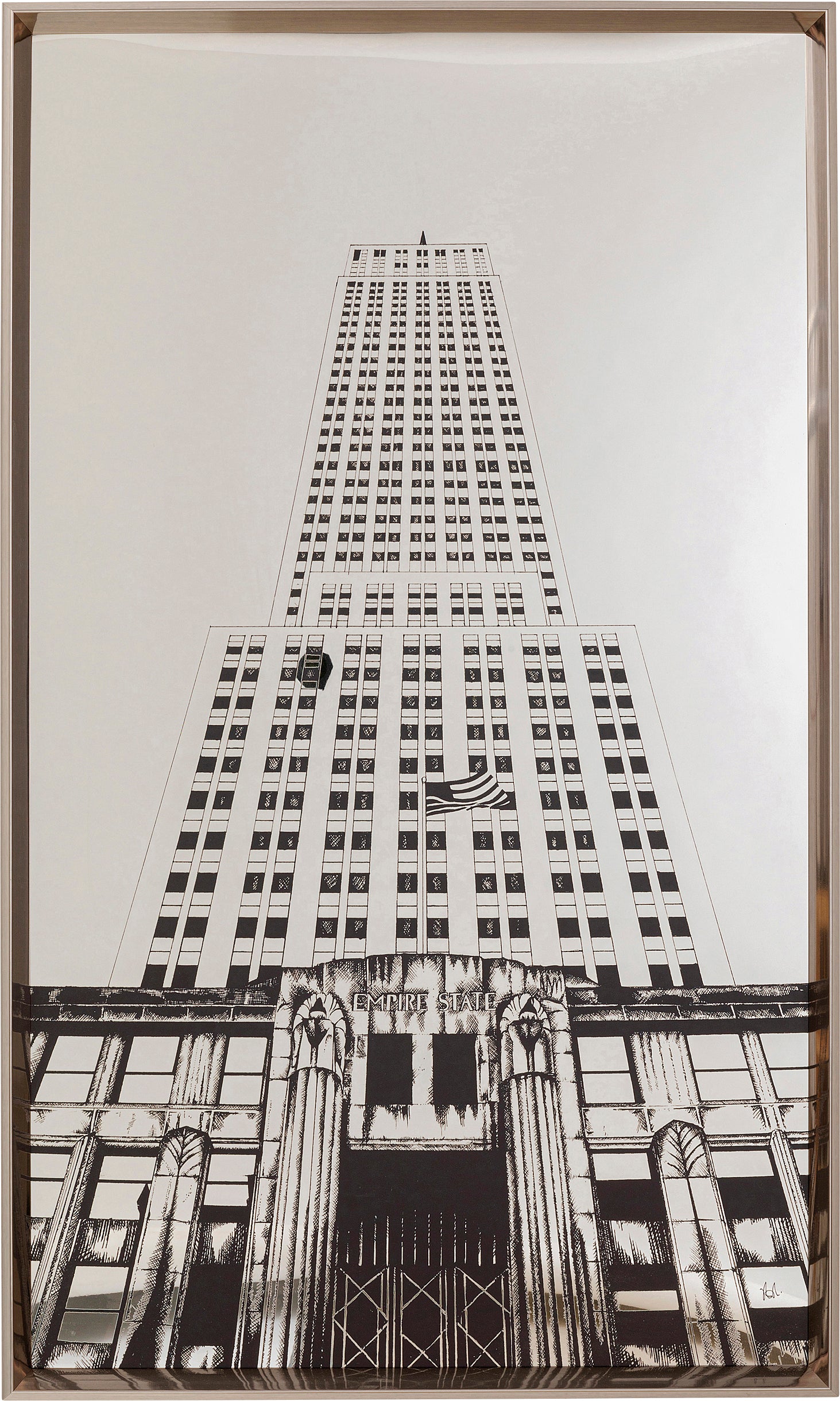 Kare - Framed Picture Empire State Mirror 77x