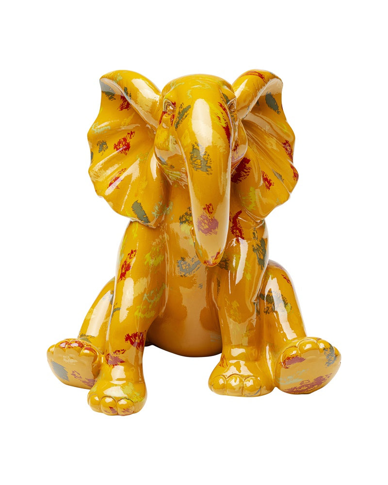 Kare - Deco Figurine Elephant Dots Yellow 18cm