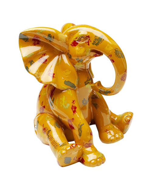 Kare - Deco Figurine Elephant Dots Yellow 18cm