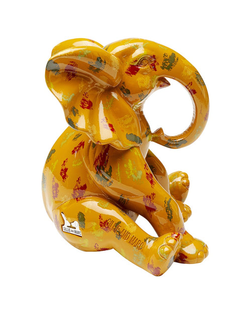Kare - Deco Figurine Elephant Dots Yellow 18cm