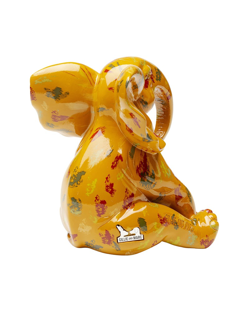 Kare - Deco Figurine Elephant Dots Yellow 18cm