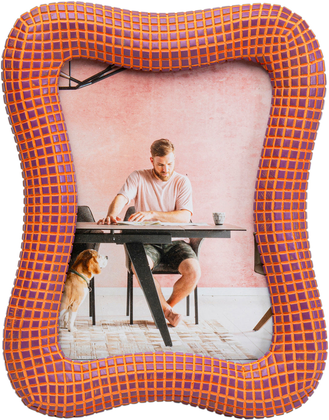 Kare - Picture Frame Wavy Orange 13x18cm