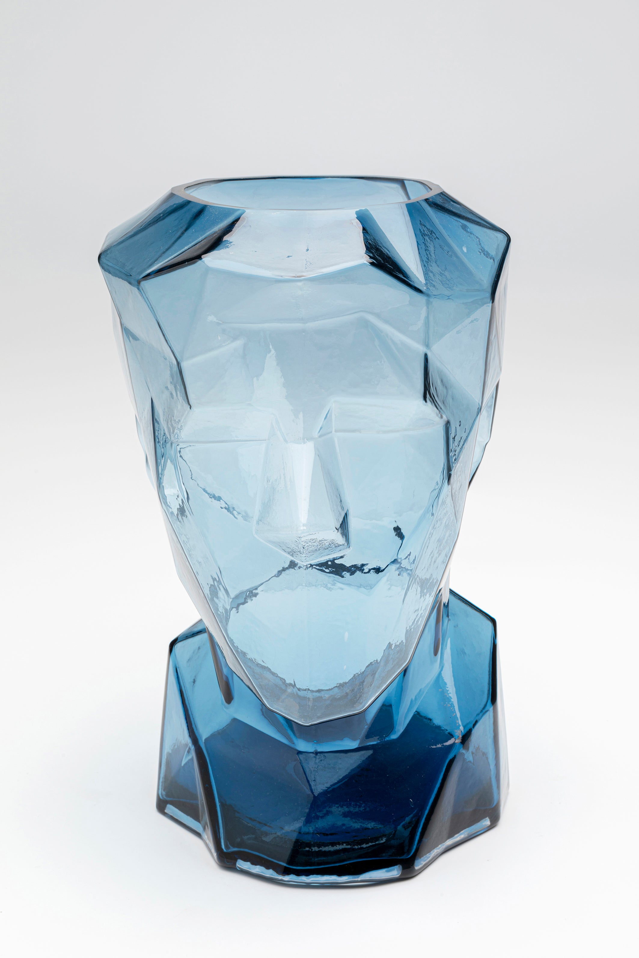 Kare - Vase Prisma Face Blue 30cm