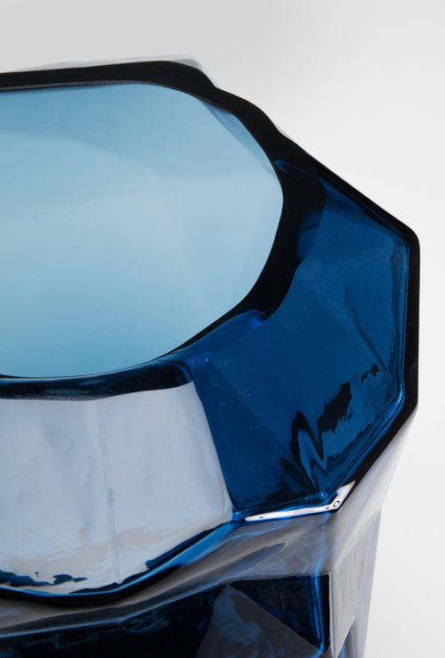 Kare - Vase Prisma Face Blue 30cm