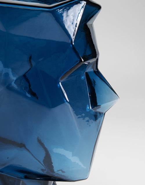 Kare - Vase Prisma Face Blue 30cm