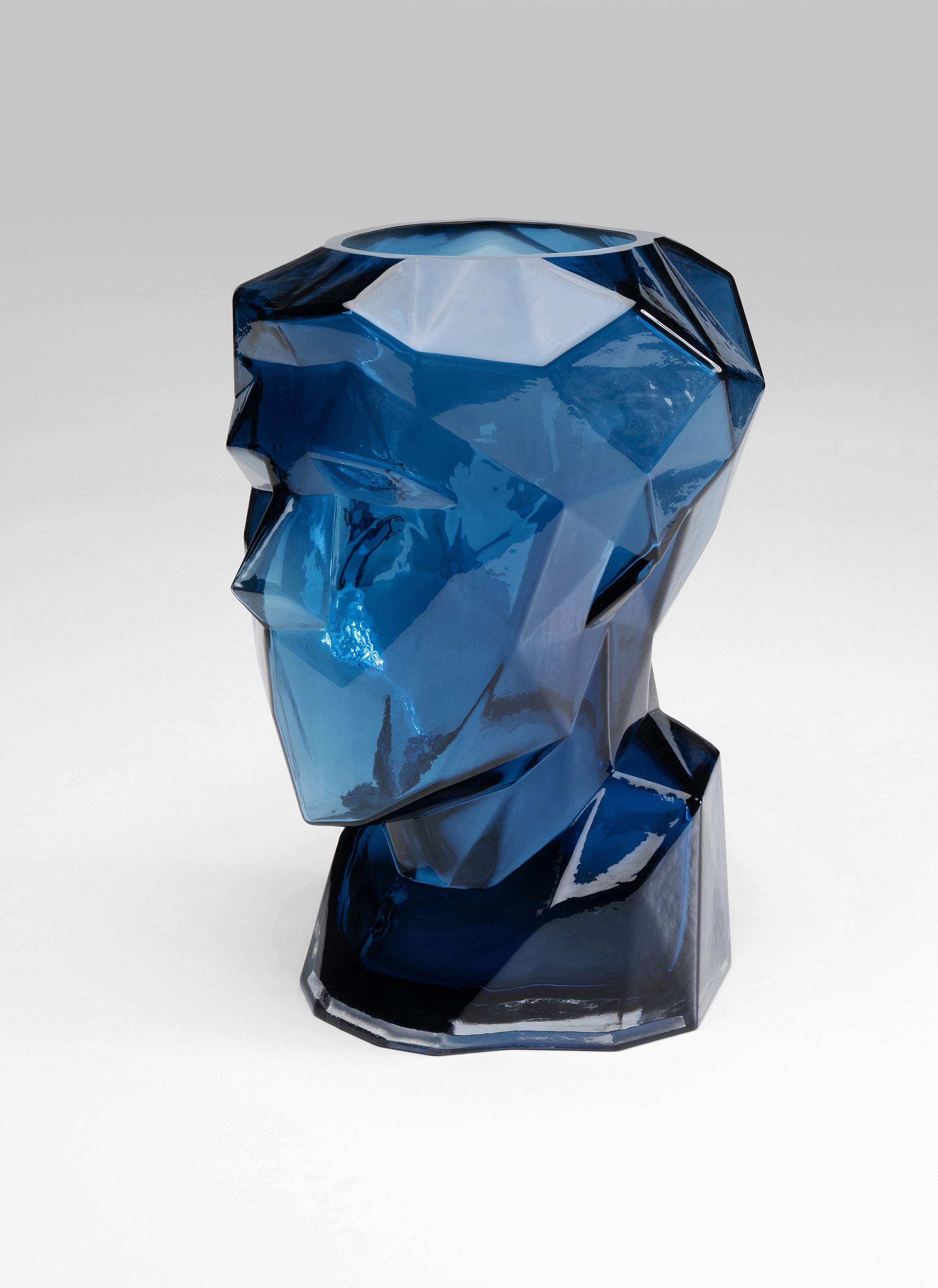Kare - Vase Prisma Face Blue 30cm