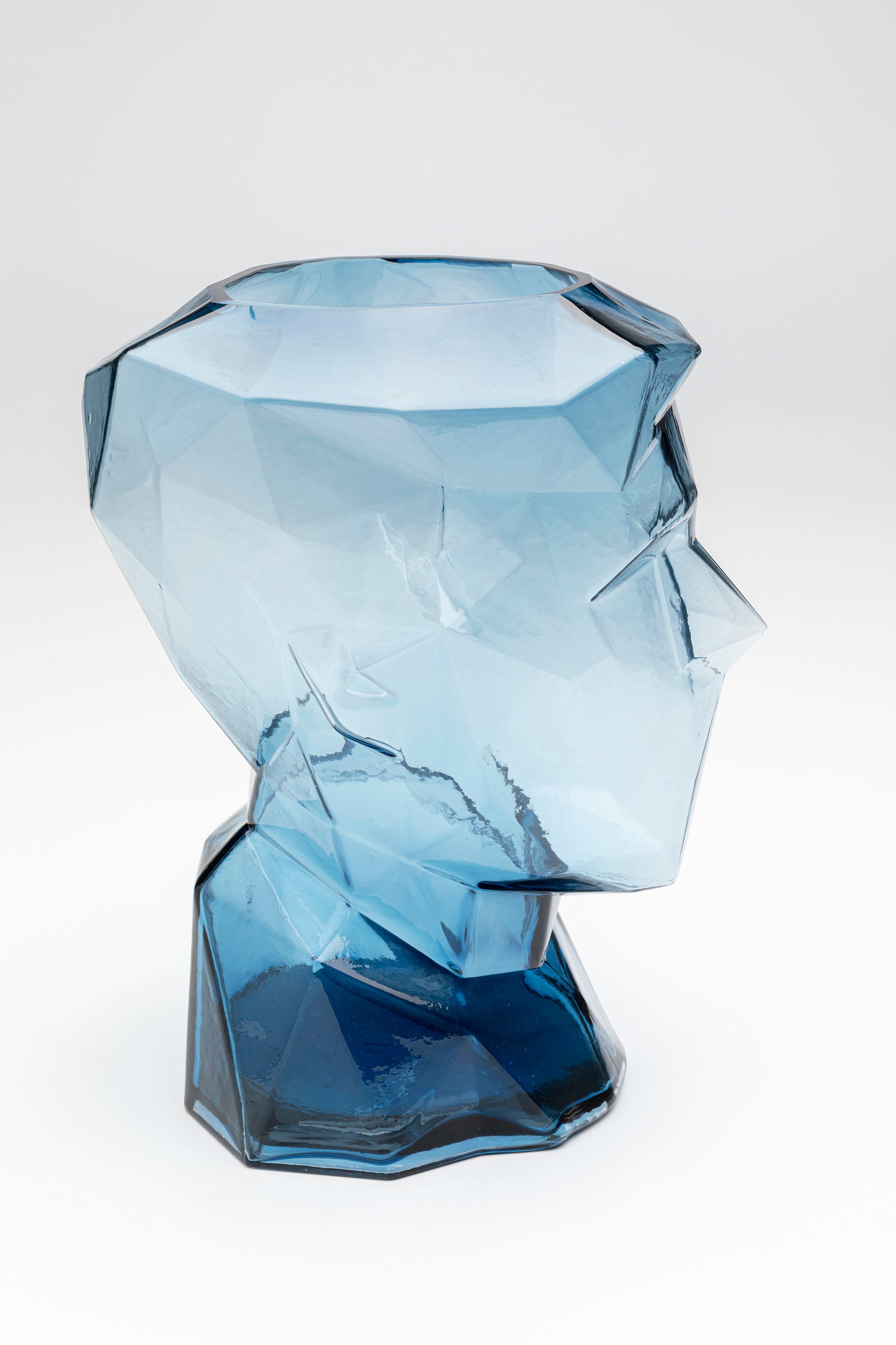 Kare - Vase Prisma Face Blue 30cm