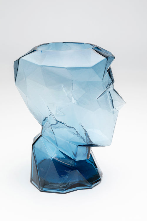 Kare - Vase Prisma Face Blue 30cm