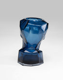 Kare - Vase Prisma Face Blue 30cm