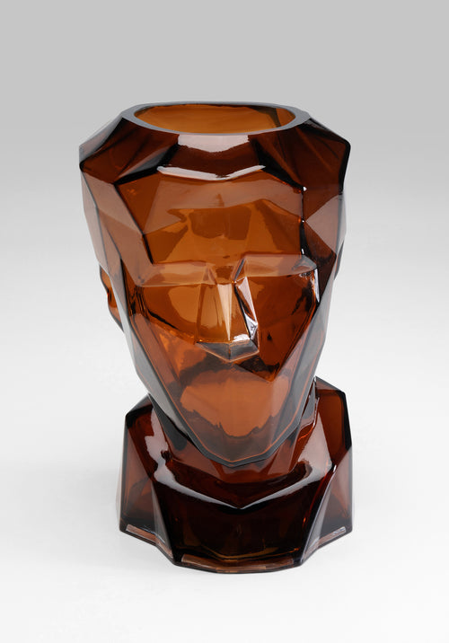 Kare - Vase Prisma Face Brown 30cm