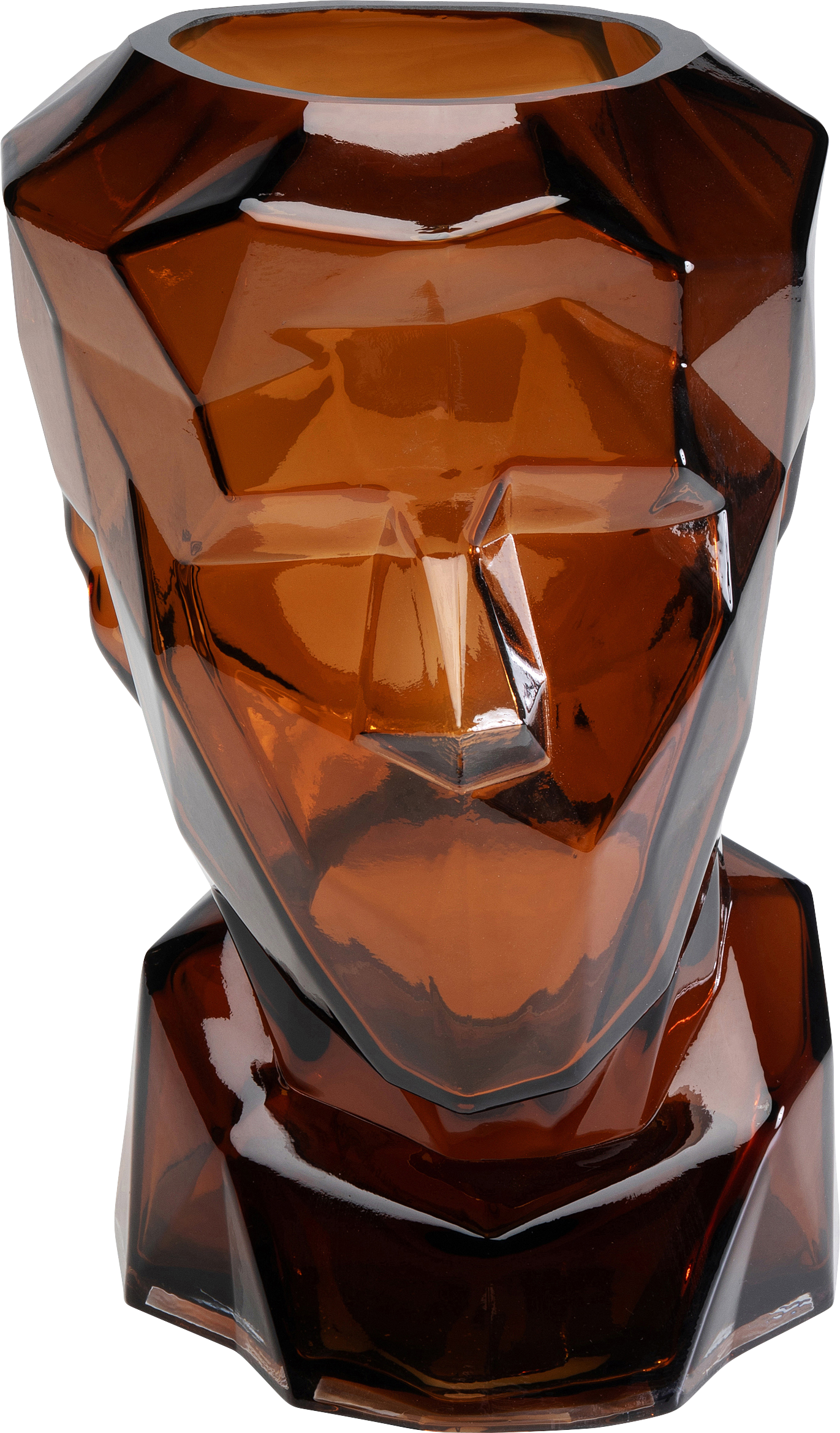 Kare - Vase Prisma Face Brown 30cm