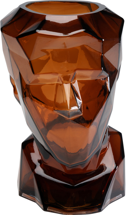 Kare - Vase Prisma Face Brown 30cm