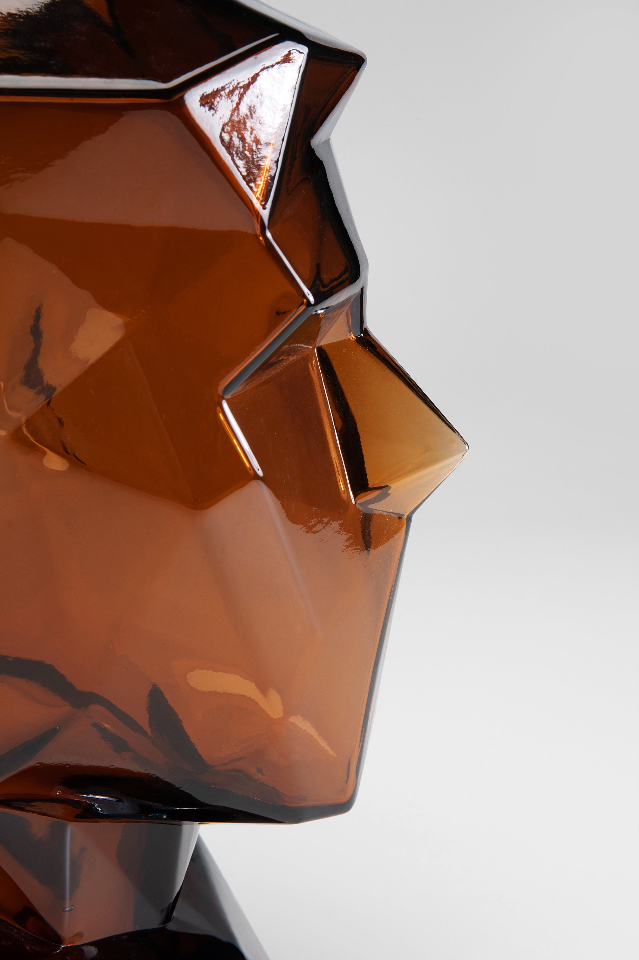 Kare - Vase Prisma Face Brown 30cm