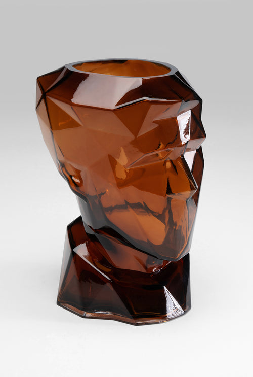 Kare - Vase Prisma Face Brown 30cm