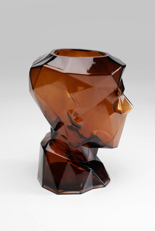 Kare - Vase Prisma Face Brown 30cm
