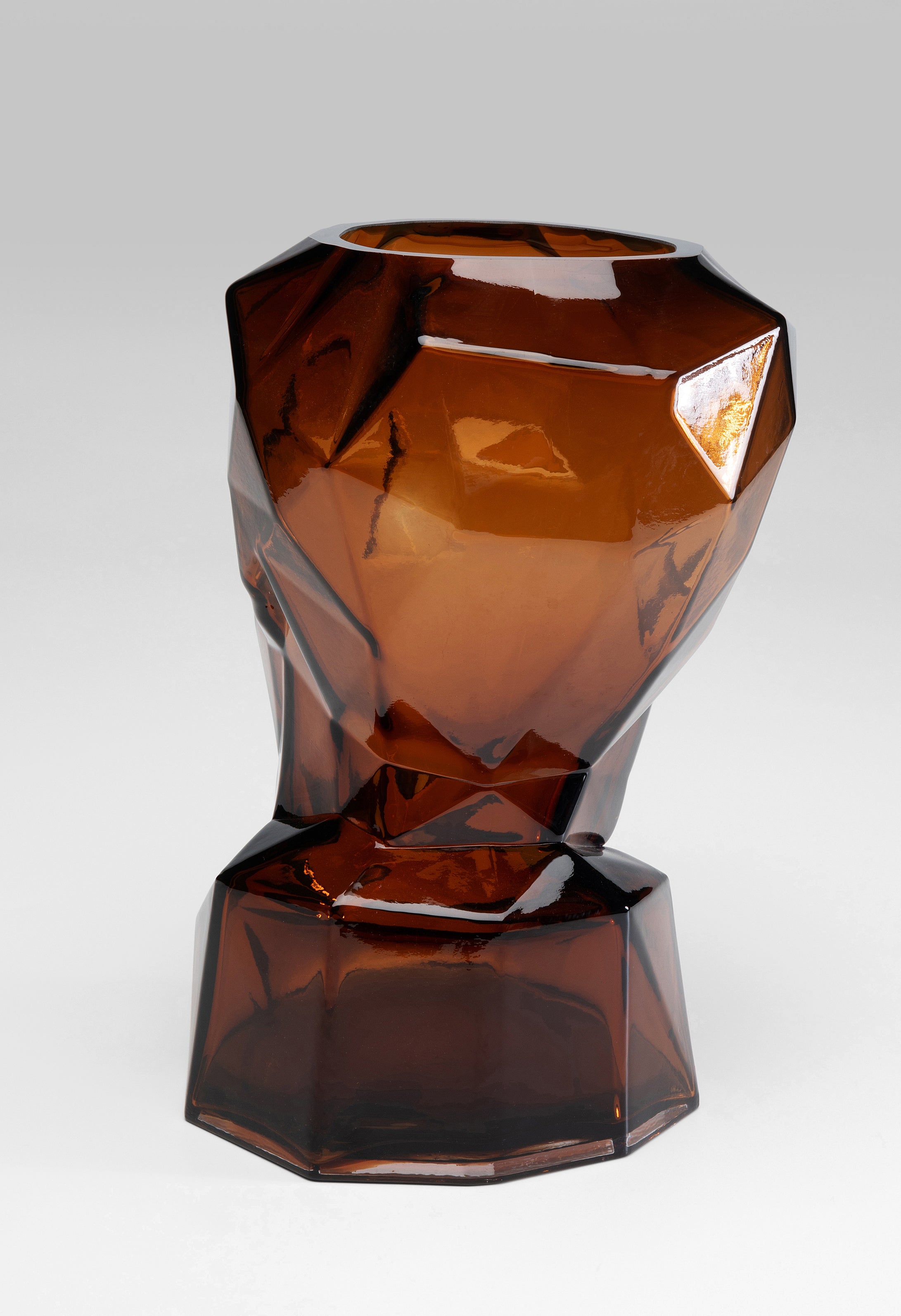 Kare - Vase Prisma Face Brown 30cm