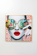 Kare - Framed Picture Times Square View 120x120cm