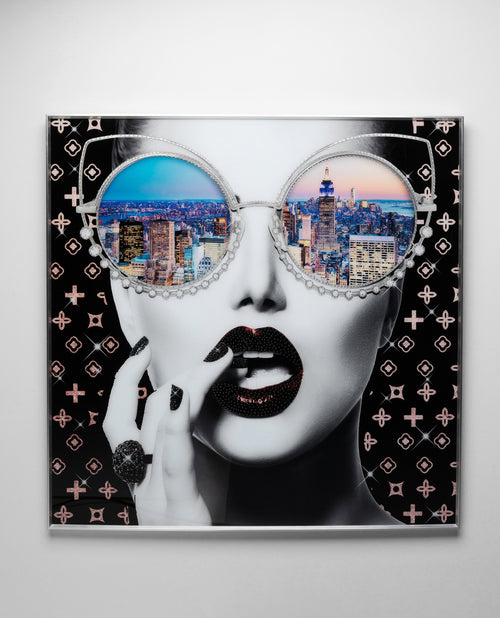 Kare - Framed Picture NY View 120x120cm