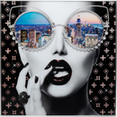 Kare - Framed Picture NY View 120x120cm