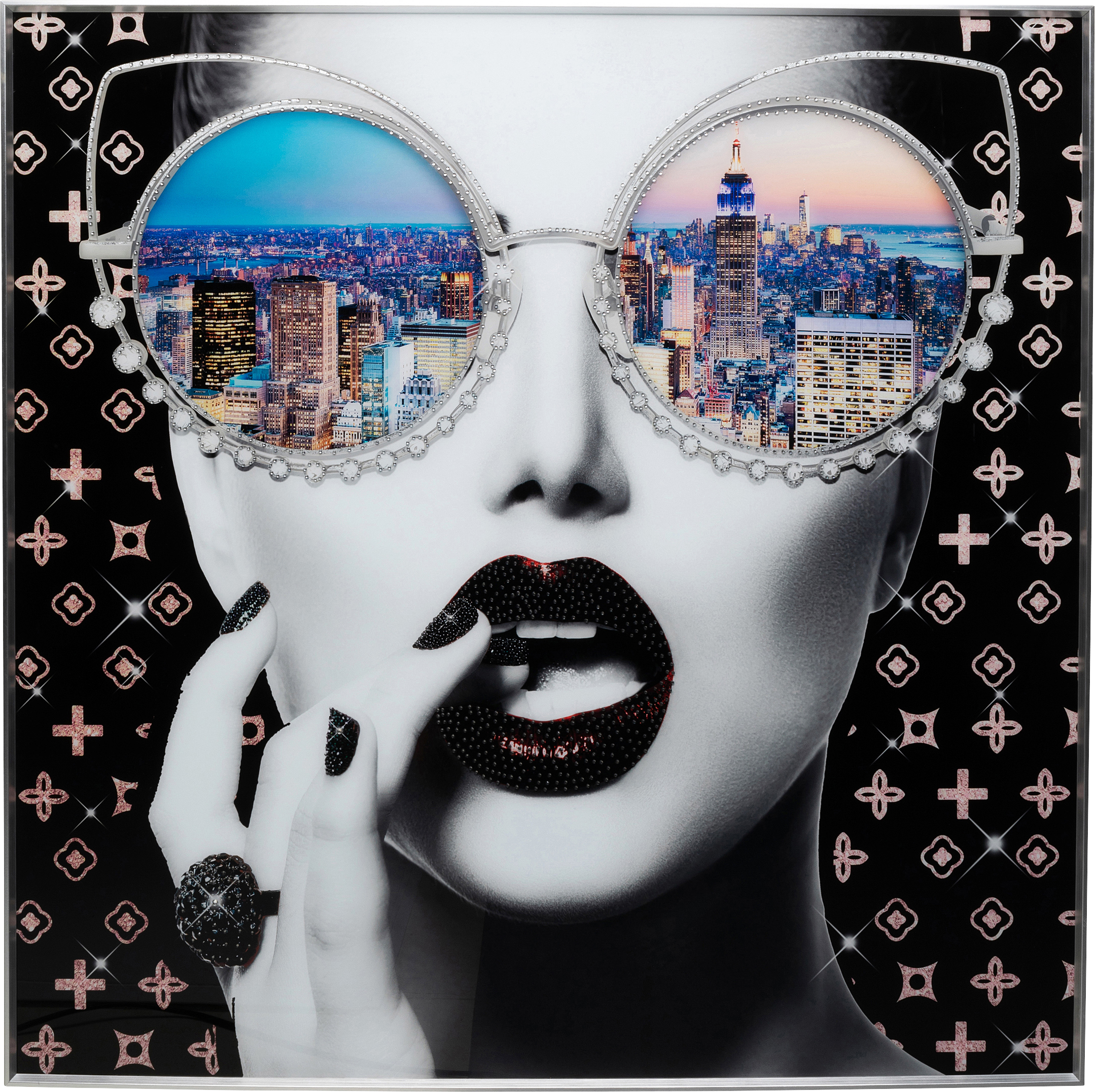 Kare - Framed Picture NY View 120x120cm