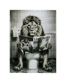 Kare - Glass Picture Bath Lion 60x80cm